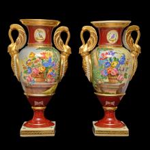 Paire de grands vases Empire